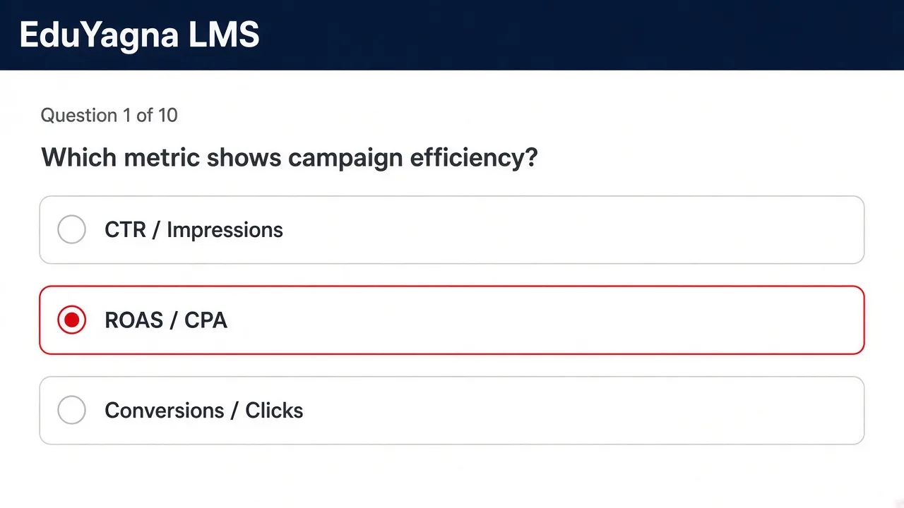 LMS knowledge-check assessment